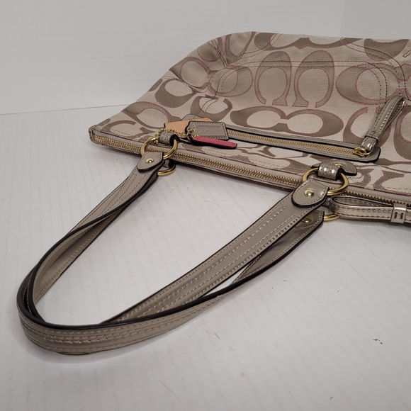 Coach Poppy Metallic Hallie Tote #M1220-23473 - Picture 10 of 16